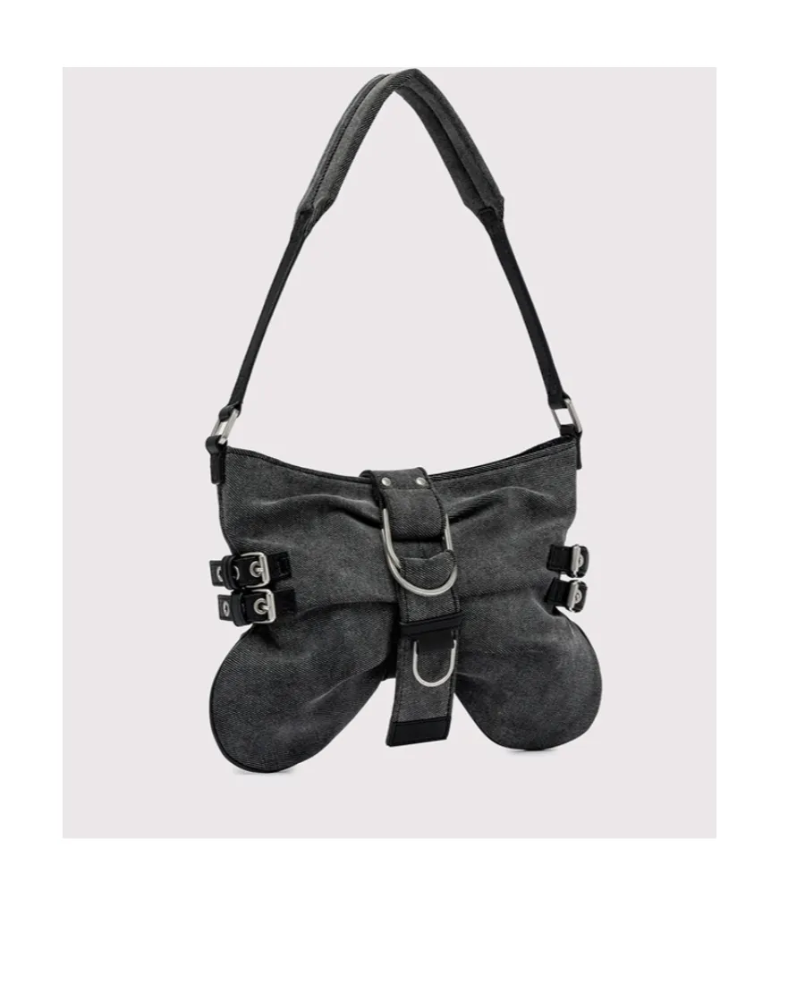 Small Butterfly Leather Shoulder Bag