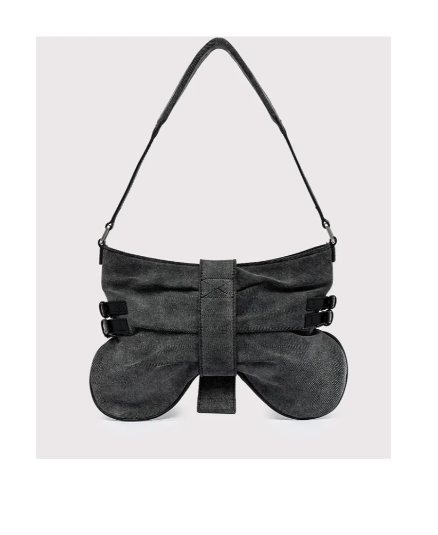 Small Butterfly Leather Shoulder Bag
