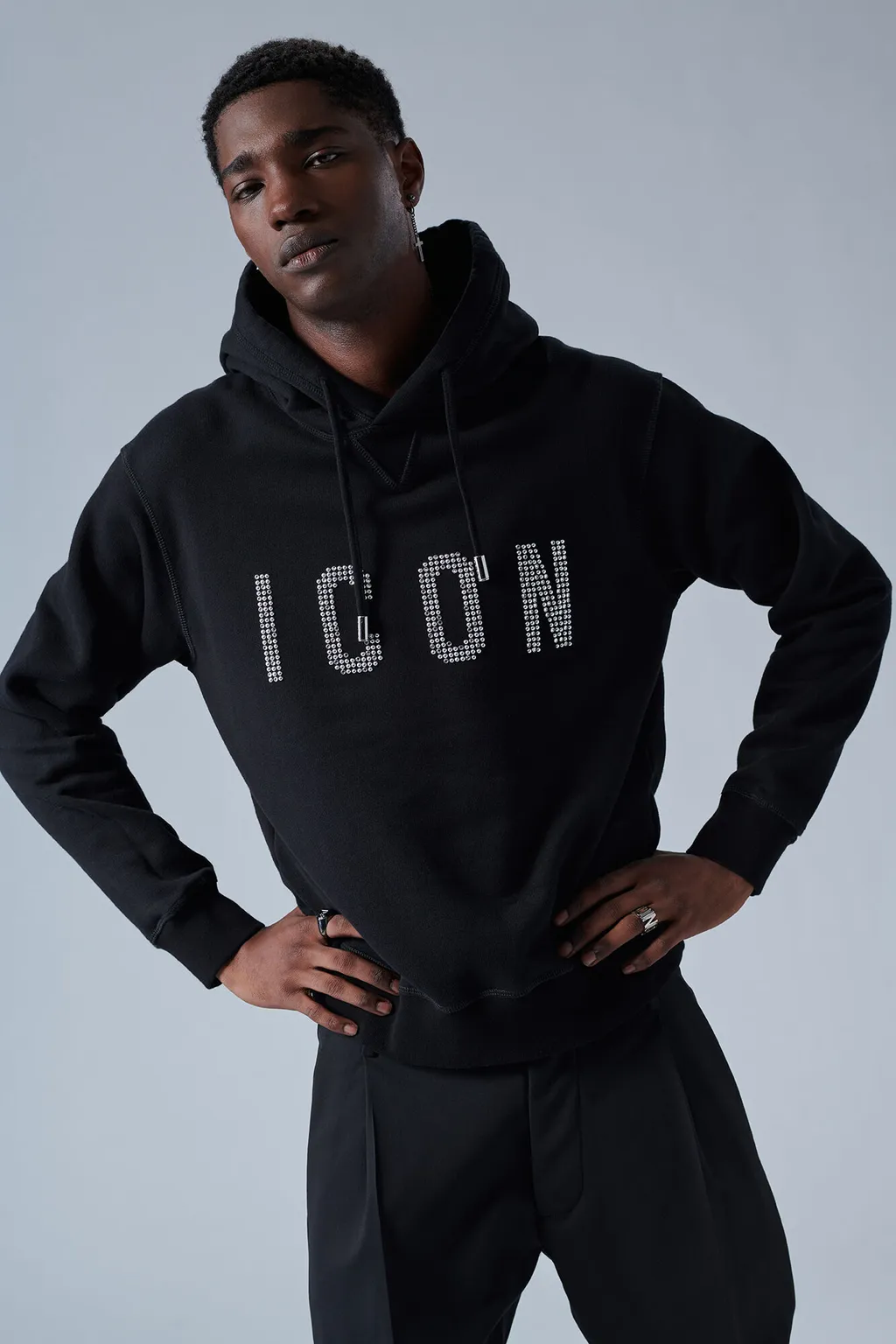 Dsquared2 Icon Embellished Drawstring Hoodie