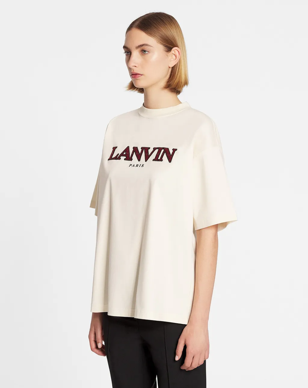 Lanvin Logo Embroidered Crewneck T-Shirt