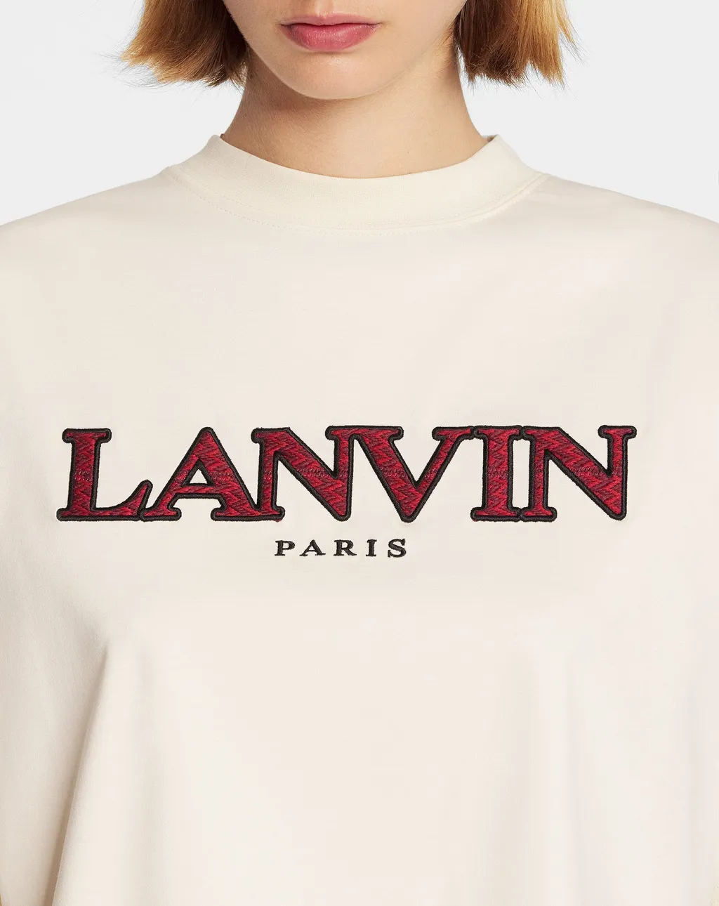 Lanvin Logo Embroidered Crewneck T-Shirt