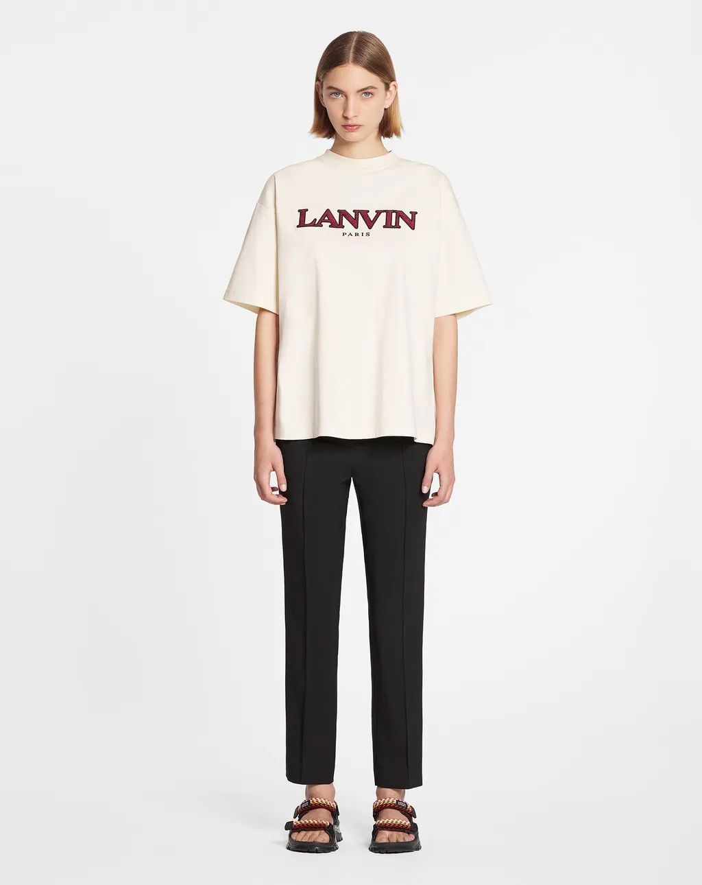 Lanvin Logo Embroidered Crewneck T-Shirt