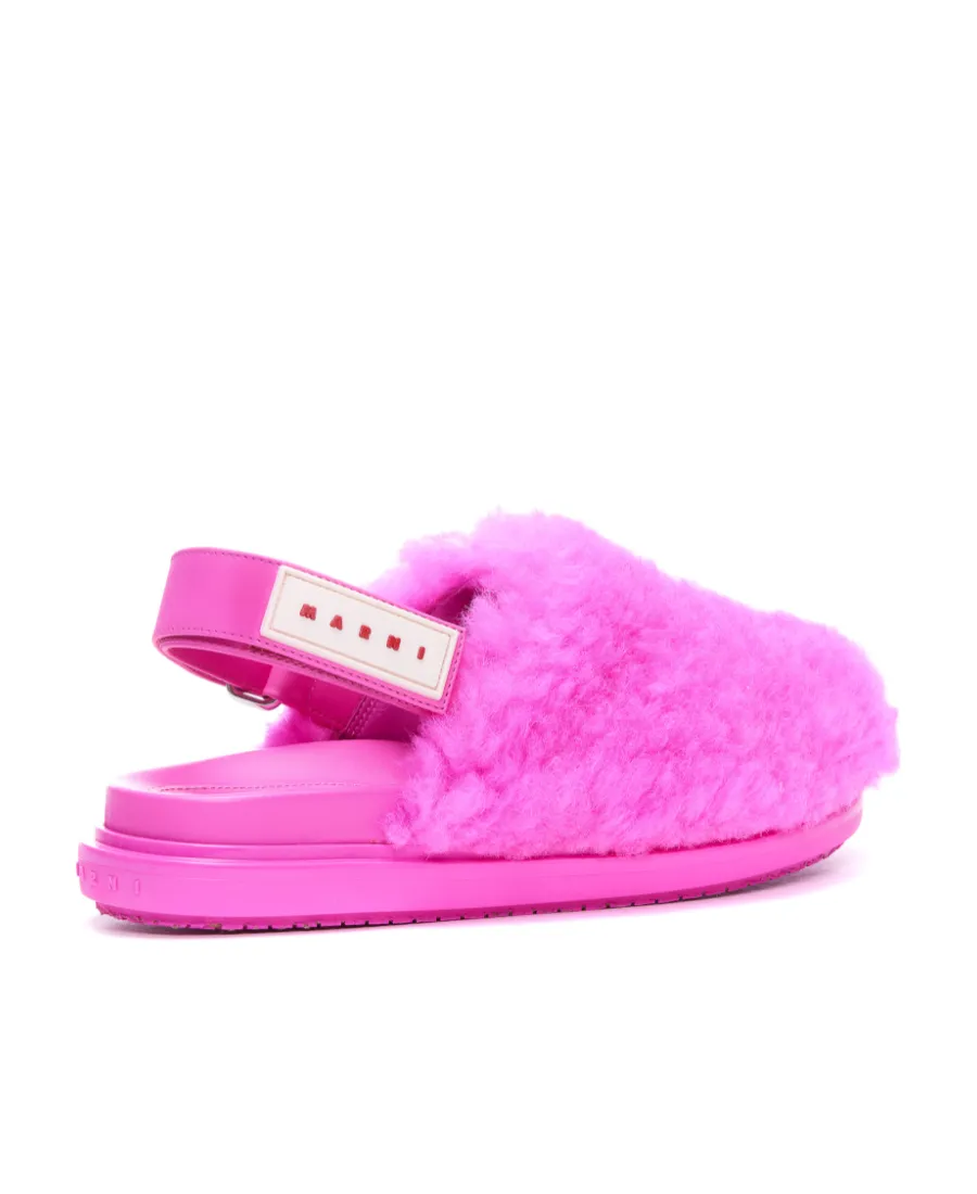 Marni Logo Patch Slingback Sandals