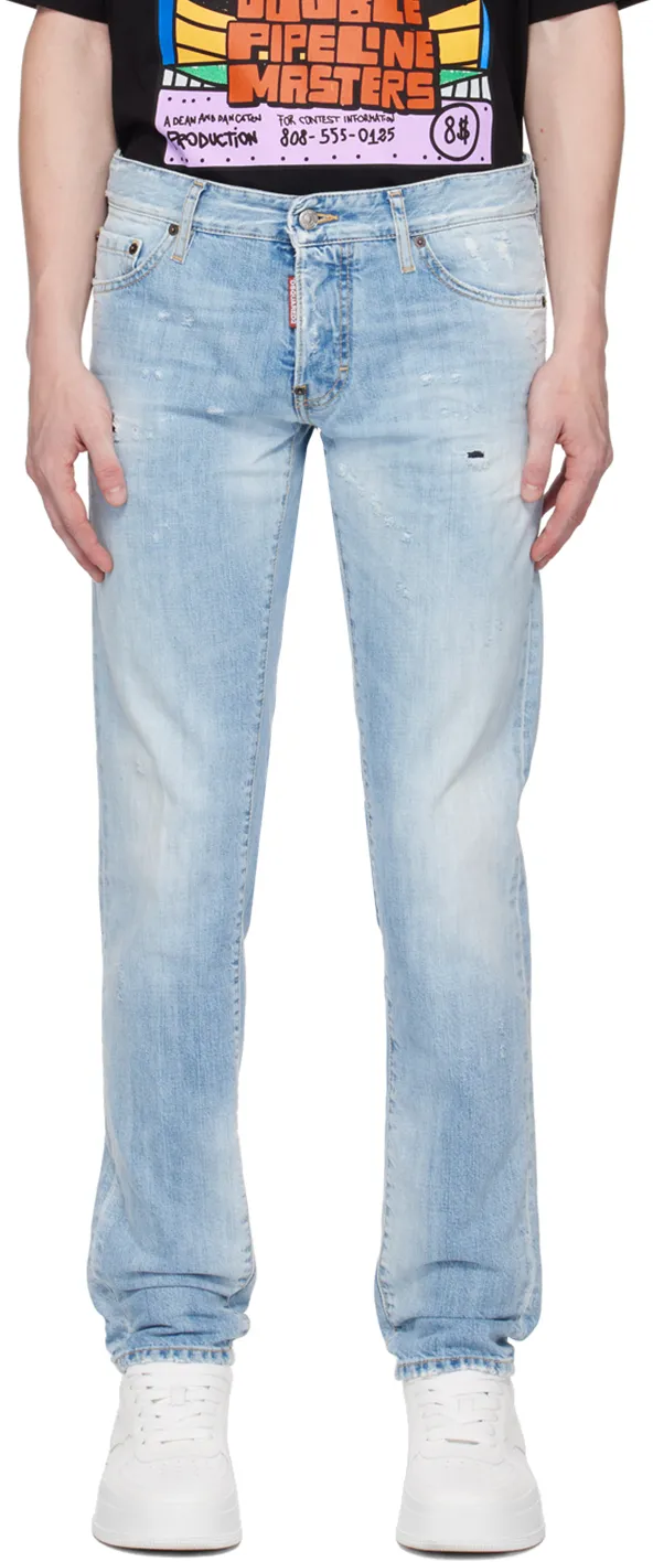 Dsquared2 Straight-Leg Distressed Jeans