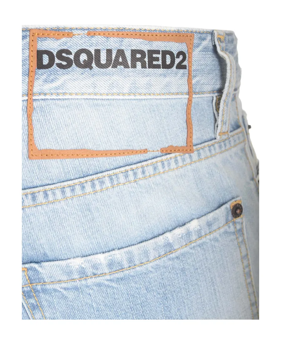 Dsquared2 Straight-Leg Distressed Jeans