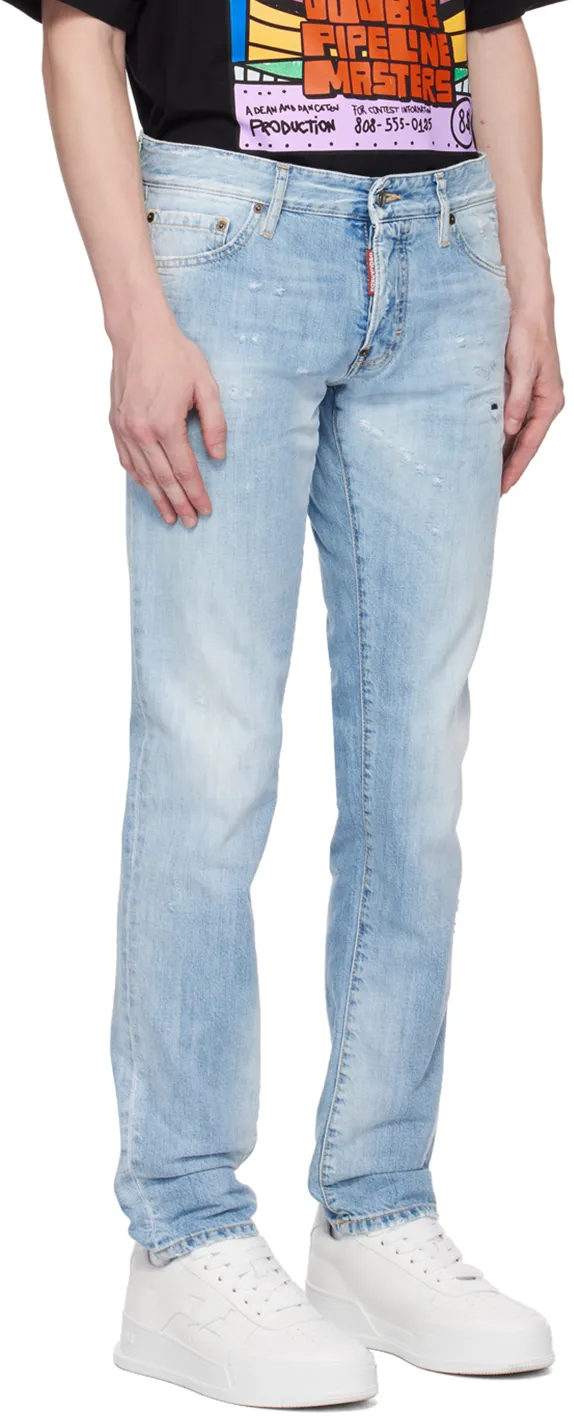 Dsquared2 Straight-Leg Distressed Jeans