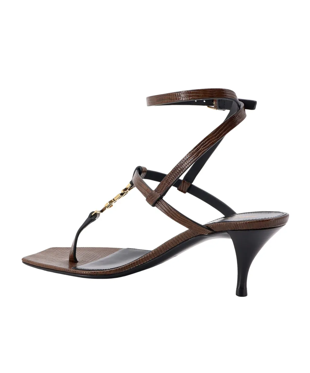Saint Laurent Cassandra Open Toe Sandals
