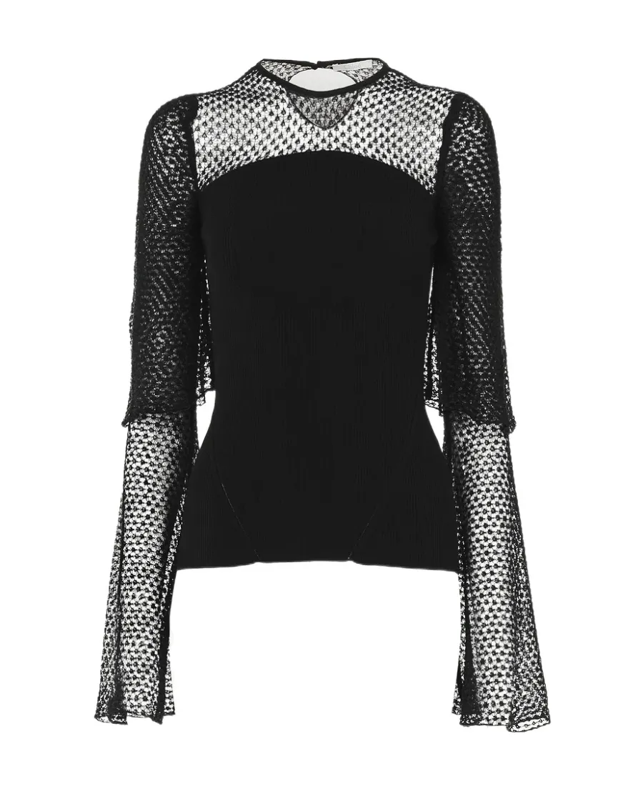 Round Neck Lace Sweater