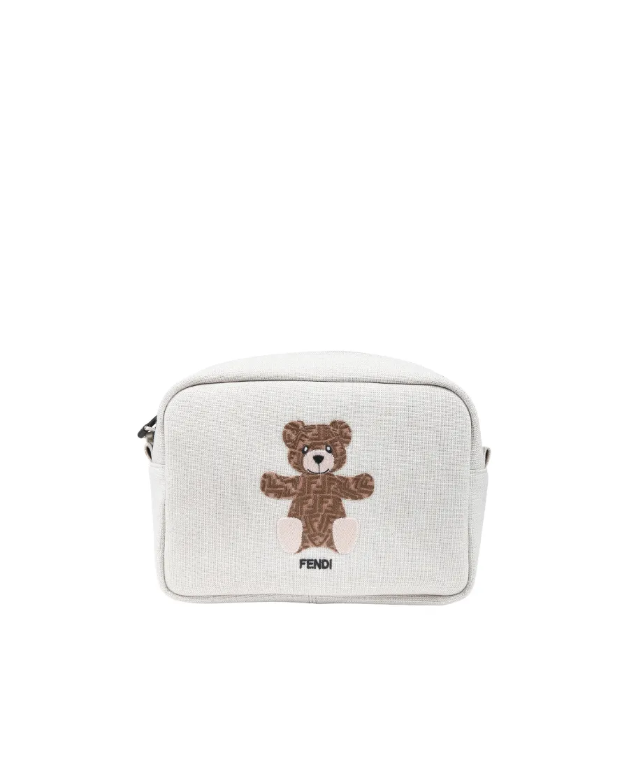 Fendi Kids Bear Embroidered Toiletry Case