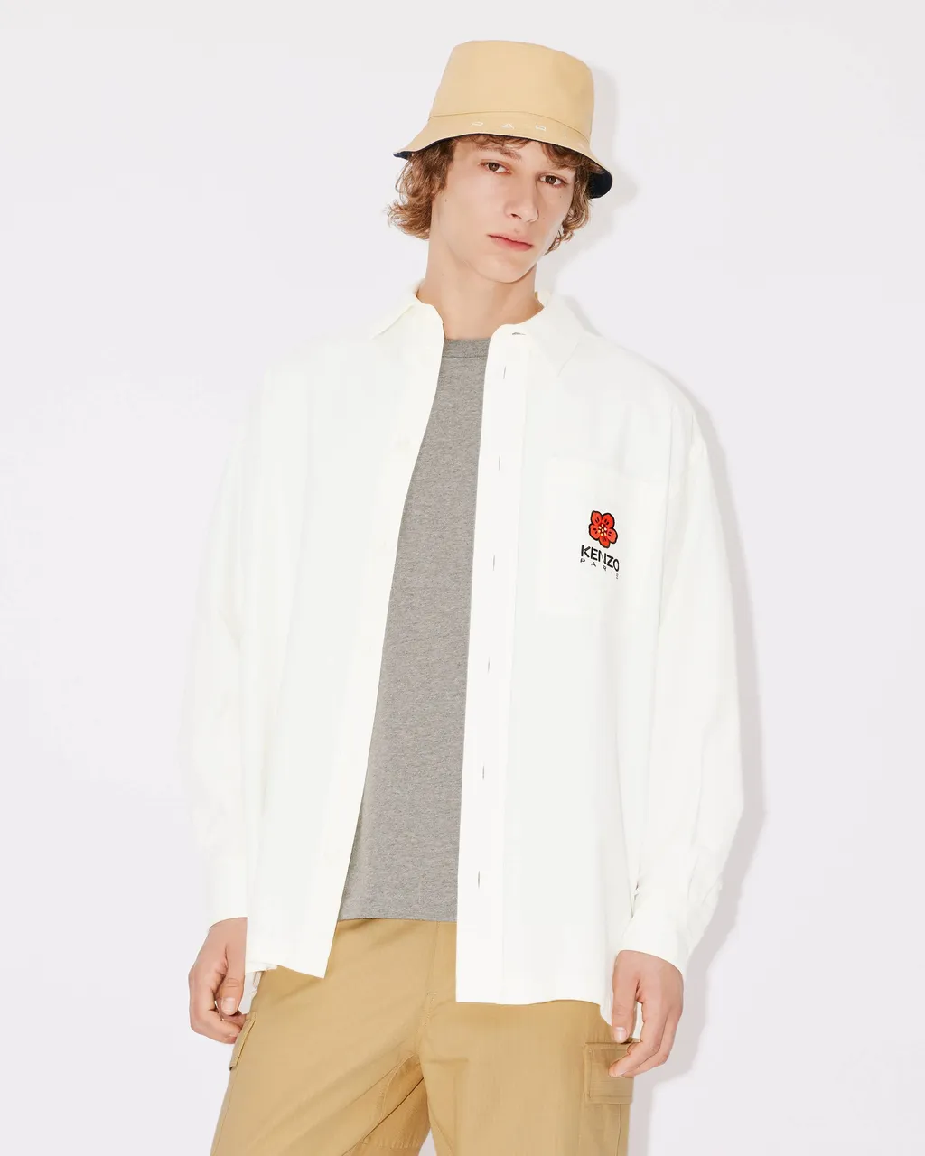 Kenzo Boke Flower Embroidered Buttoned Shirt