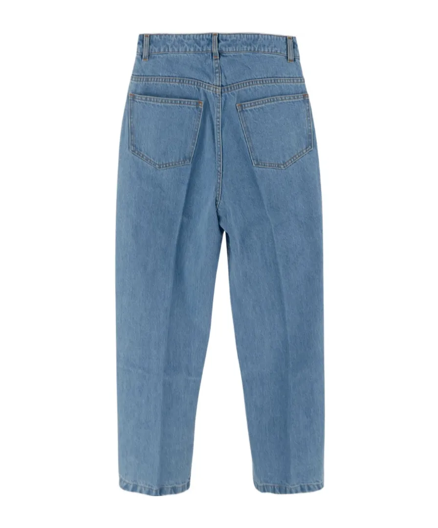 Fendi Kids Double F Straight Leg Denim Jeans