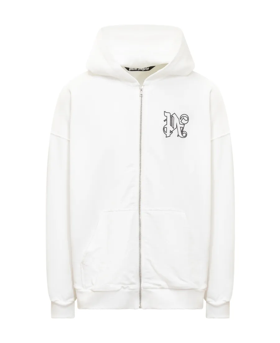 Palm Angels Pa Monogram Zipped Hoodie
