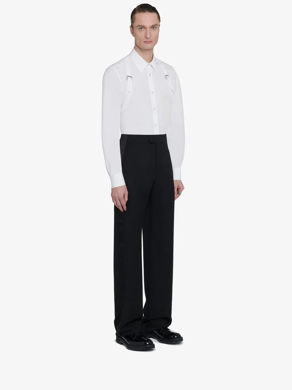 Alexander Mcqueen Wide-Leg Tuxedo Trousers