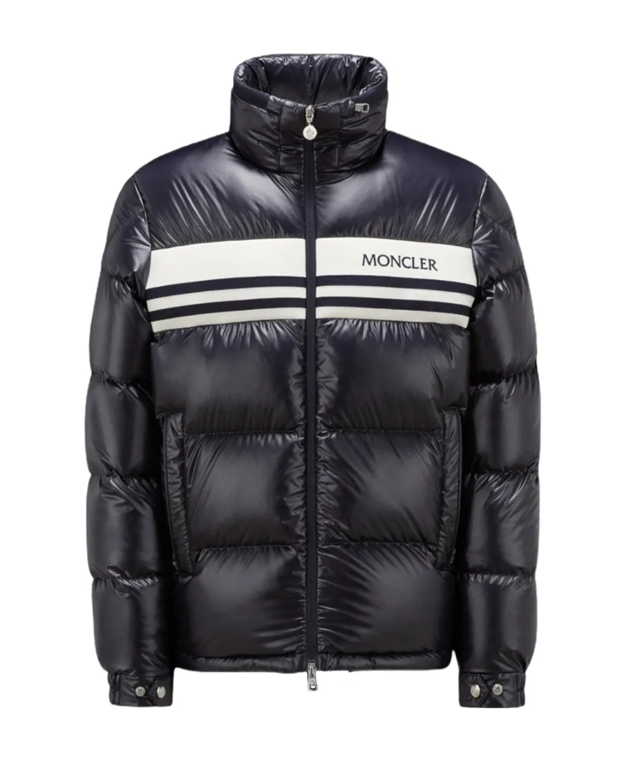 Moncler Logo Embroidered Zip-Up Puffer Jacket