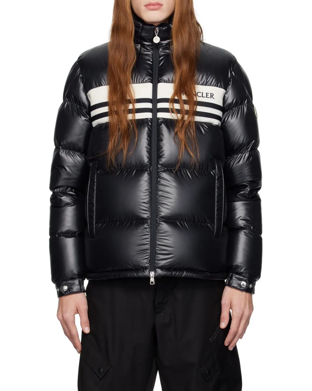 Moncler Logo Embroidered Zip-Up Puffer Jacket