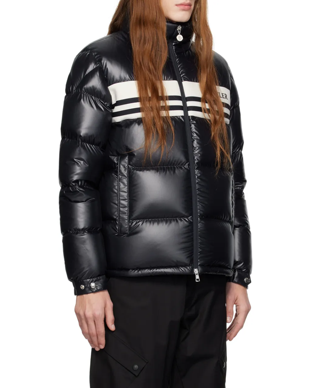Moncler Logo Embroidered Zip-Up Puffer Jacket