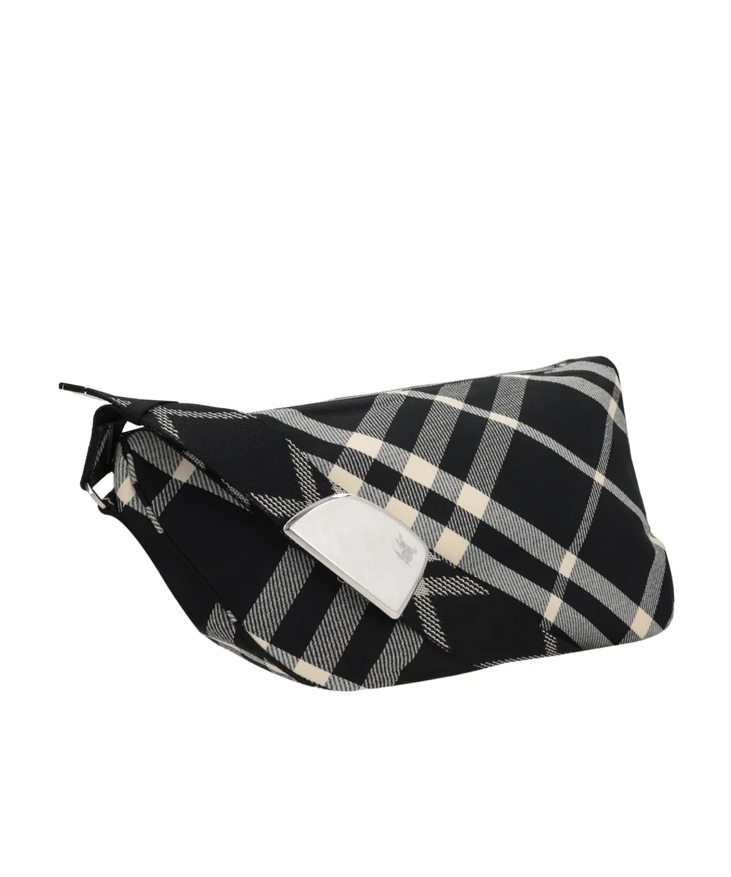 Burberry Shield Check-Jacquard Messenger Bag