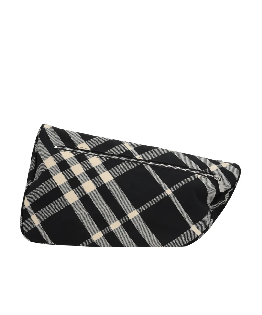 Burberry Shield Check-Jacquard Messenger Bag