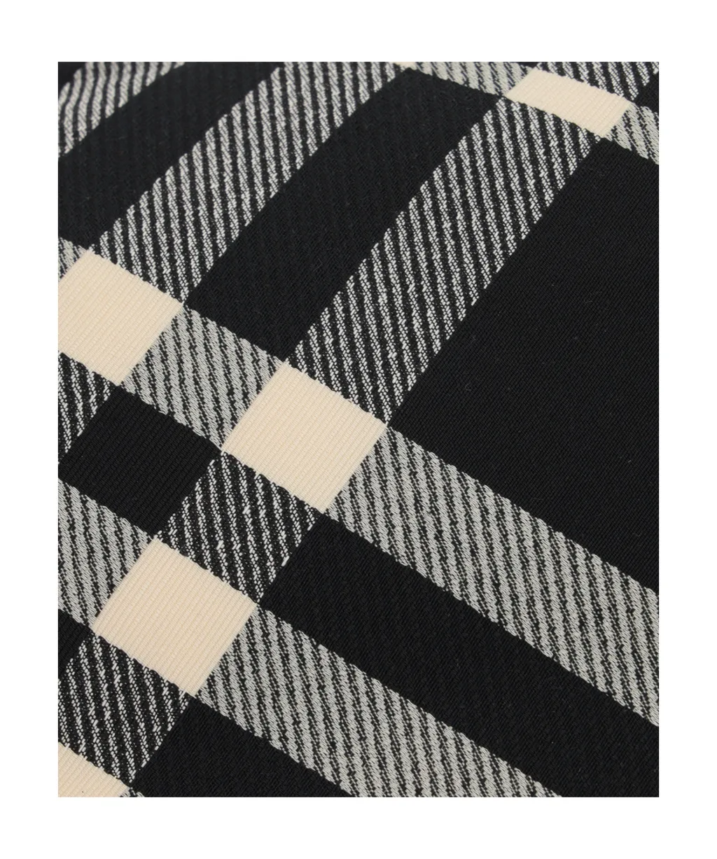 Burberry Shield Check-Jacquard Messenger Bag