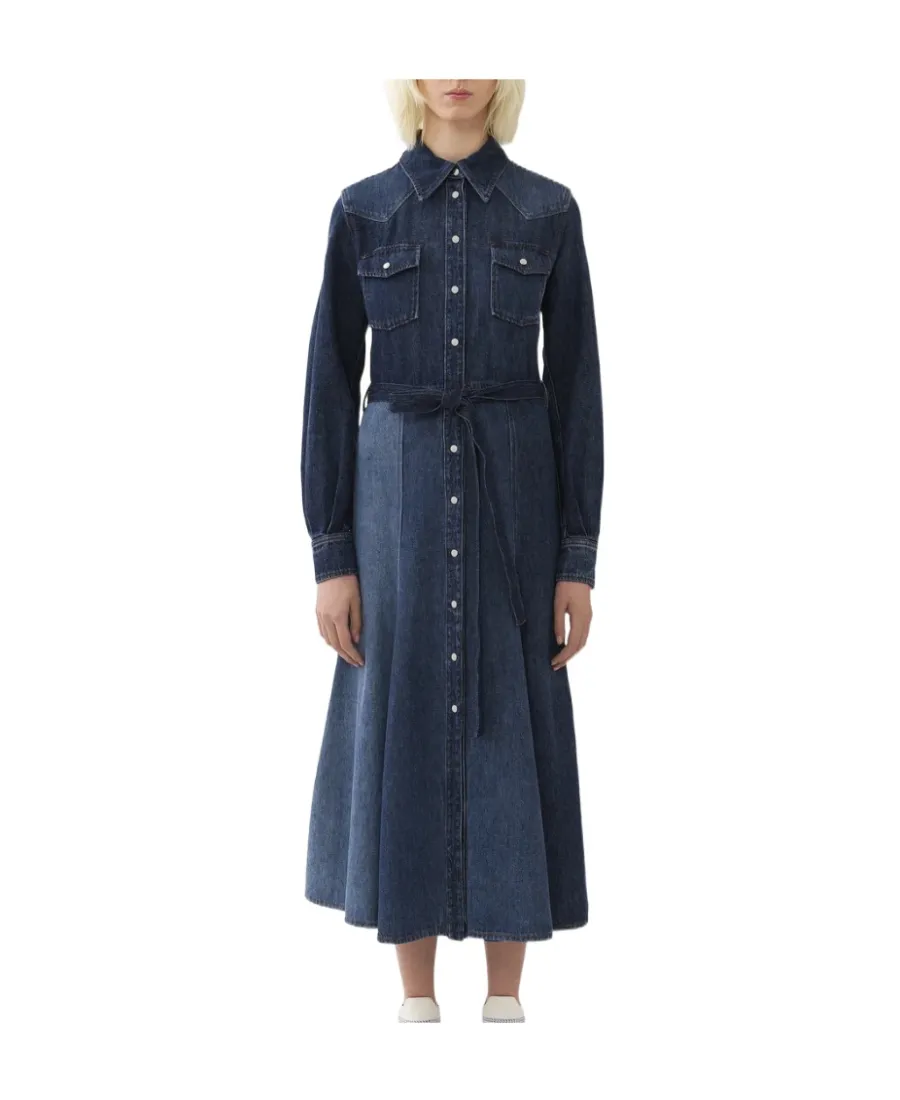 Belted Denim Shirtdress