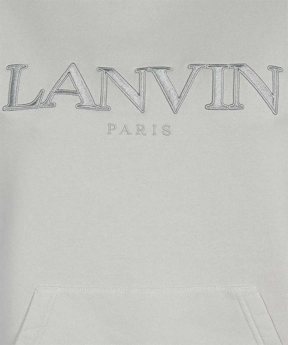 Lanvin Logo Embroidered Drawstring Hoodie