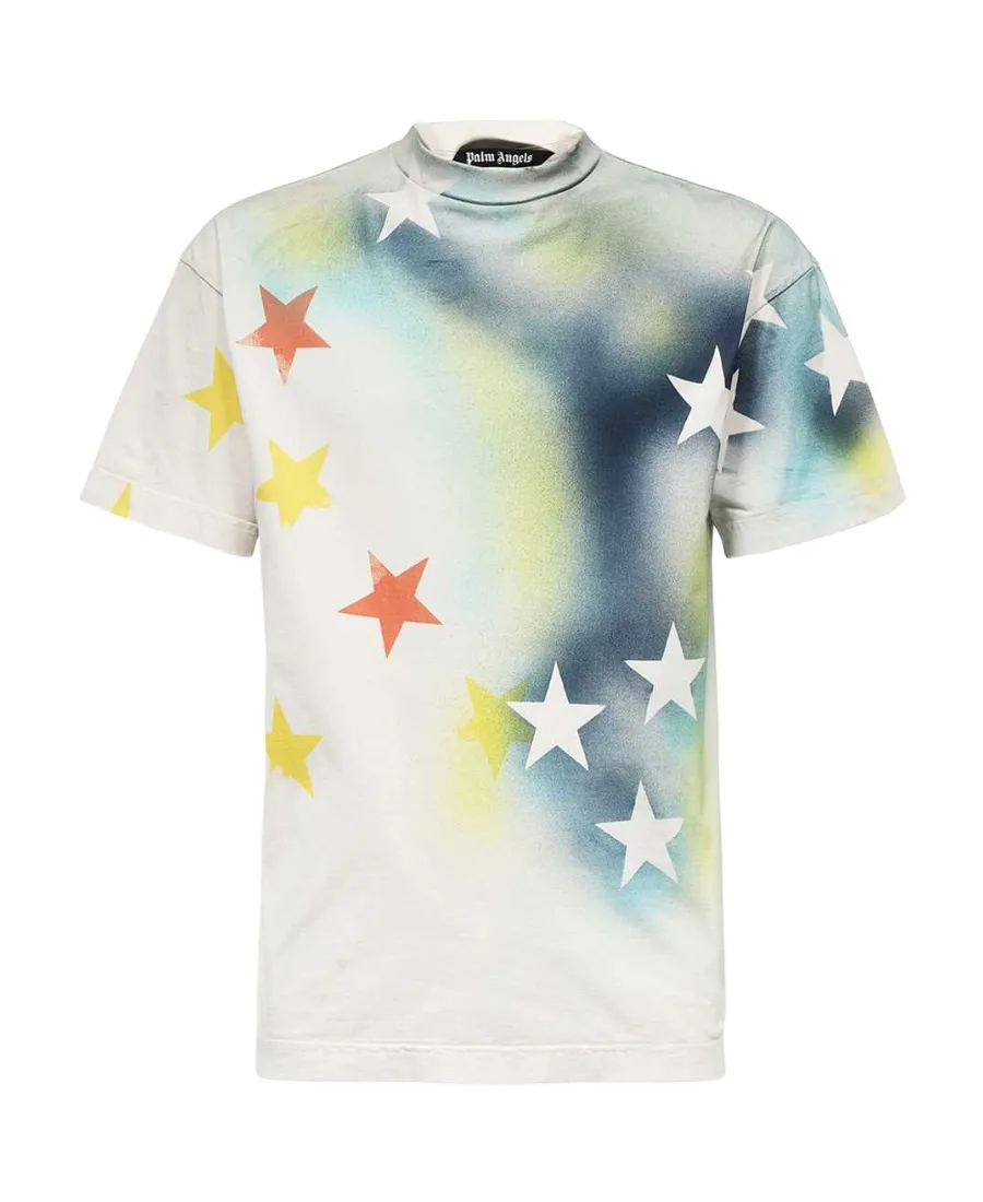 Palm Angels Sprayed Stars Crewneck T-Shirt