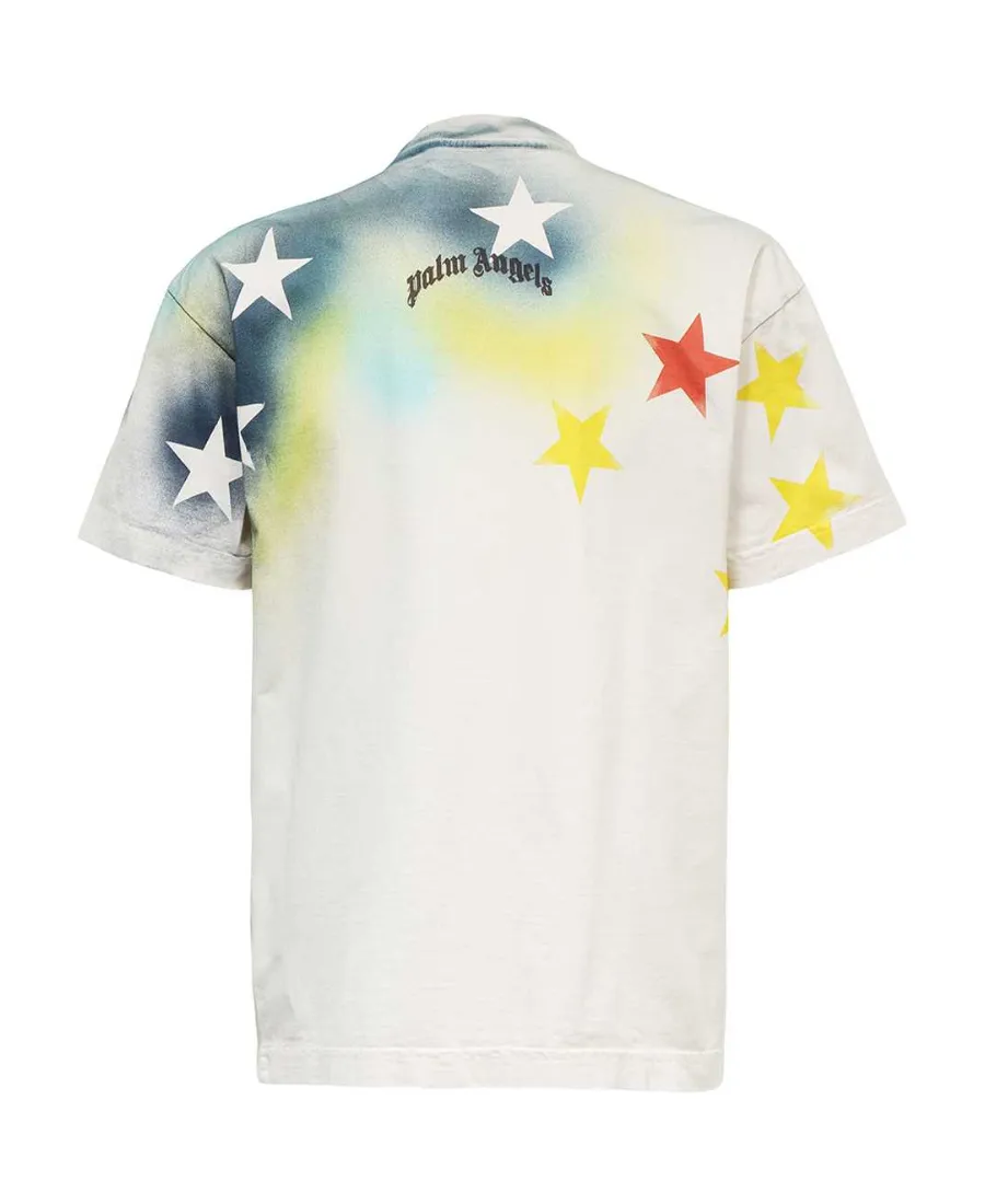 Palm Angels Sprayed Stars Crewneck T-Shirt