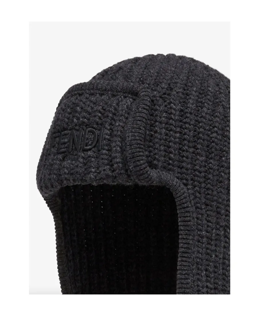 Fendi Ribbed Beanie Hat
