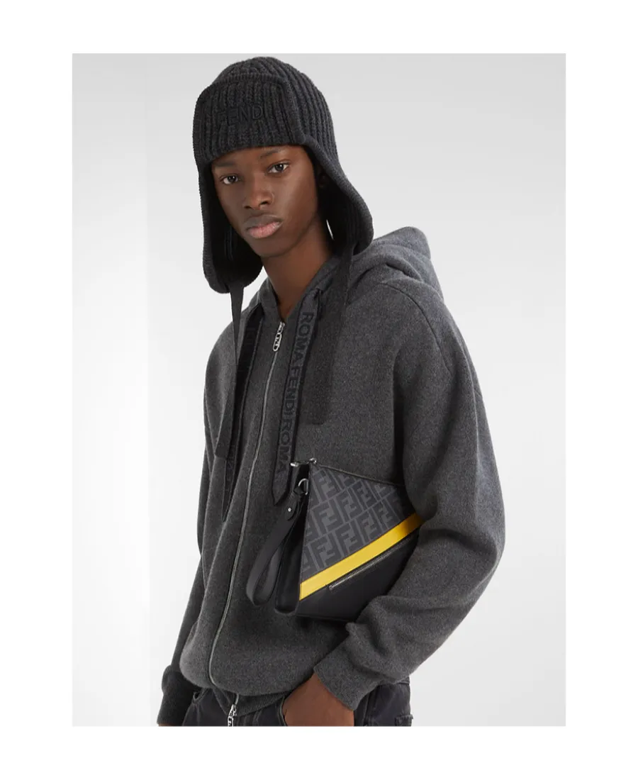 Fendi Ribbed Beanie Hat