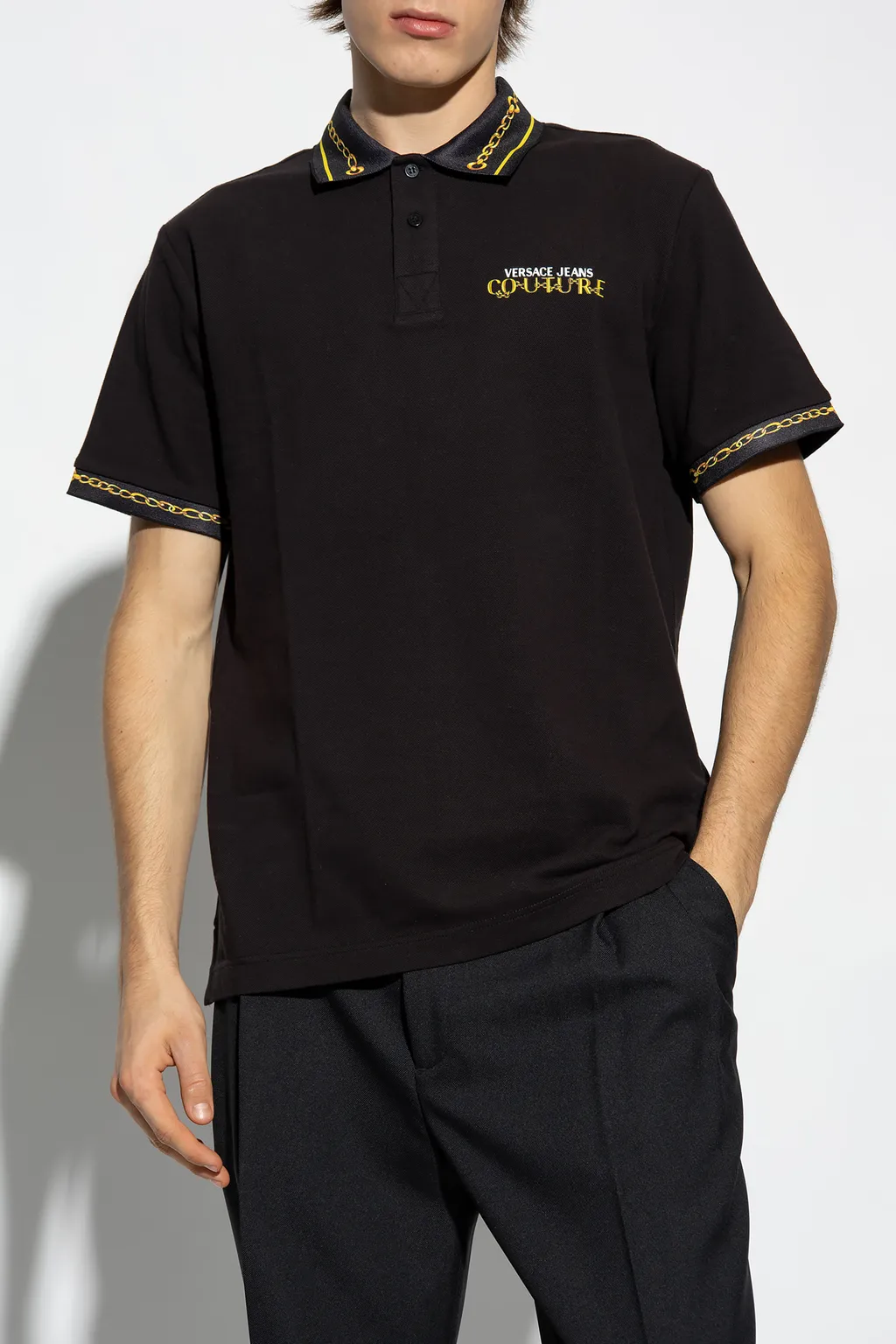 Chain-Link Polo Shirt