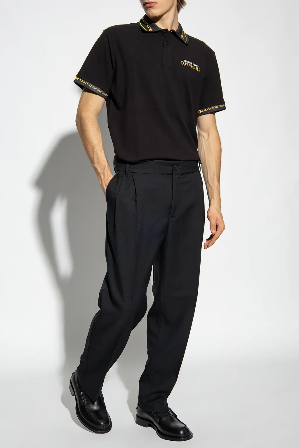 Chain-Link Polo Shirt