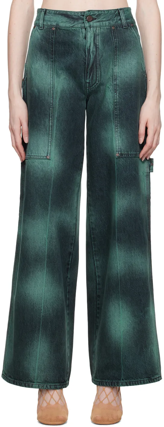Stella Mccartney Mid-Rise Tie-Dyed Wide-Leg Jeans