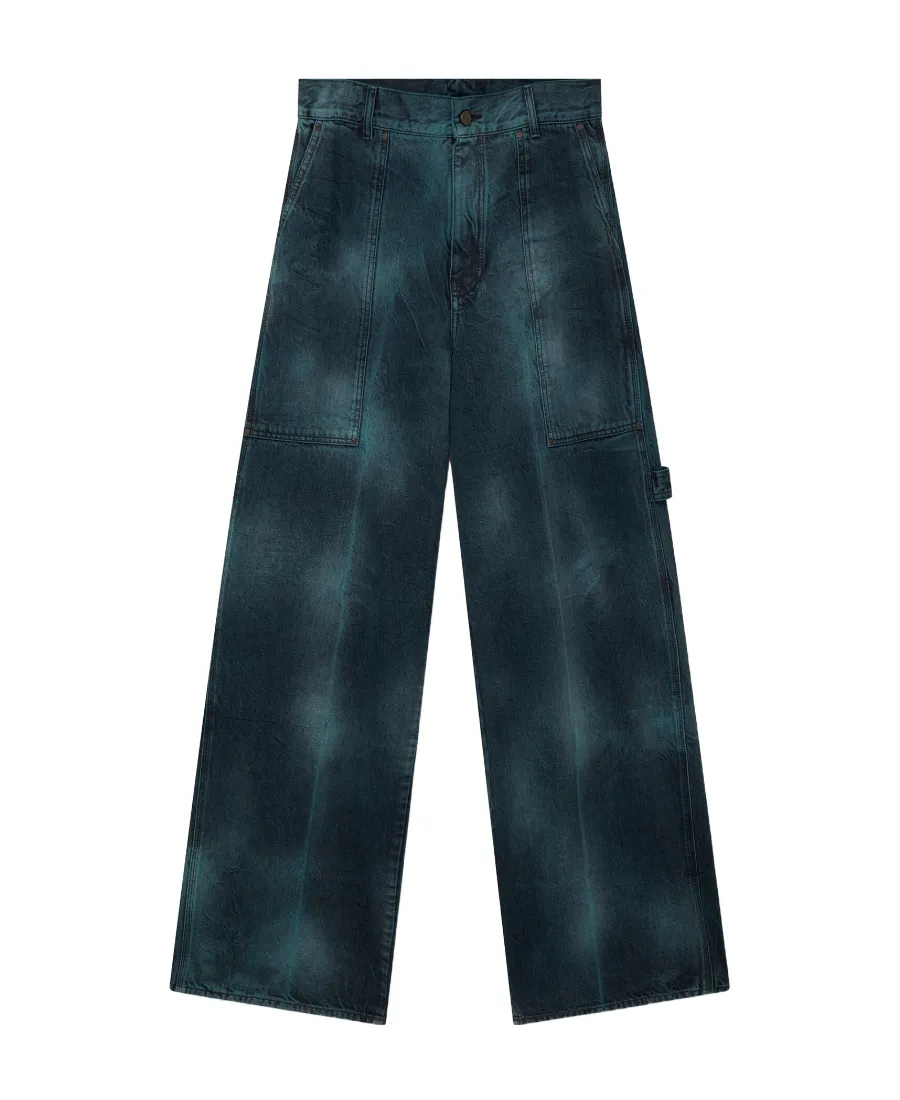 Stella Mccartney Mid-Rise Tie-Dyed Wide-Leg Jeans