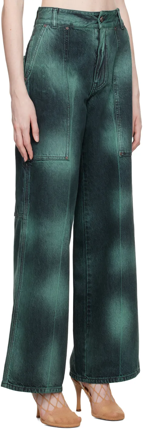 Stella Mccartney Mid-Rise Tie-Dyed Wide-Leg Jeans