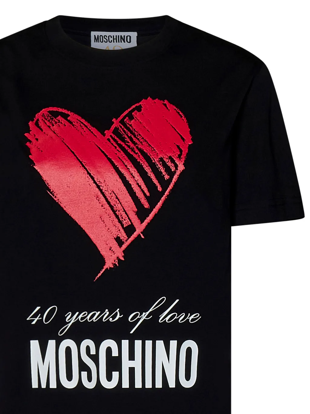Moschino Heart-Motif Printed Crewneck T-Shirt