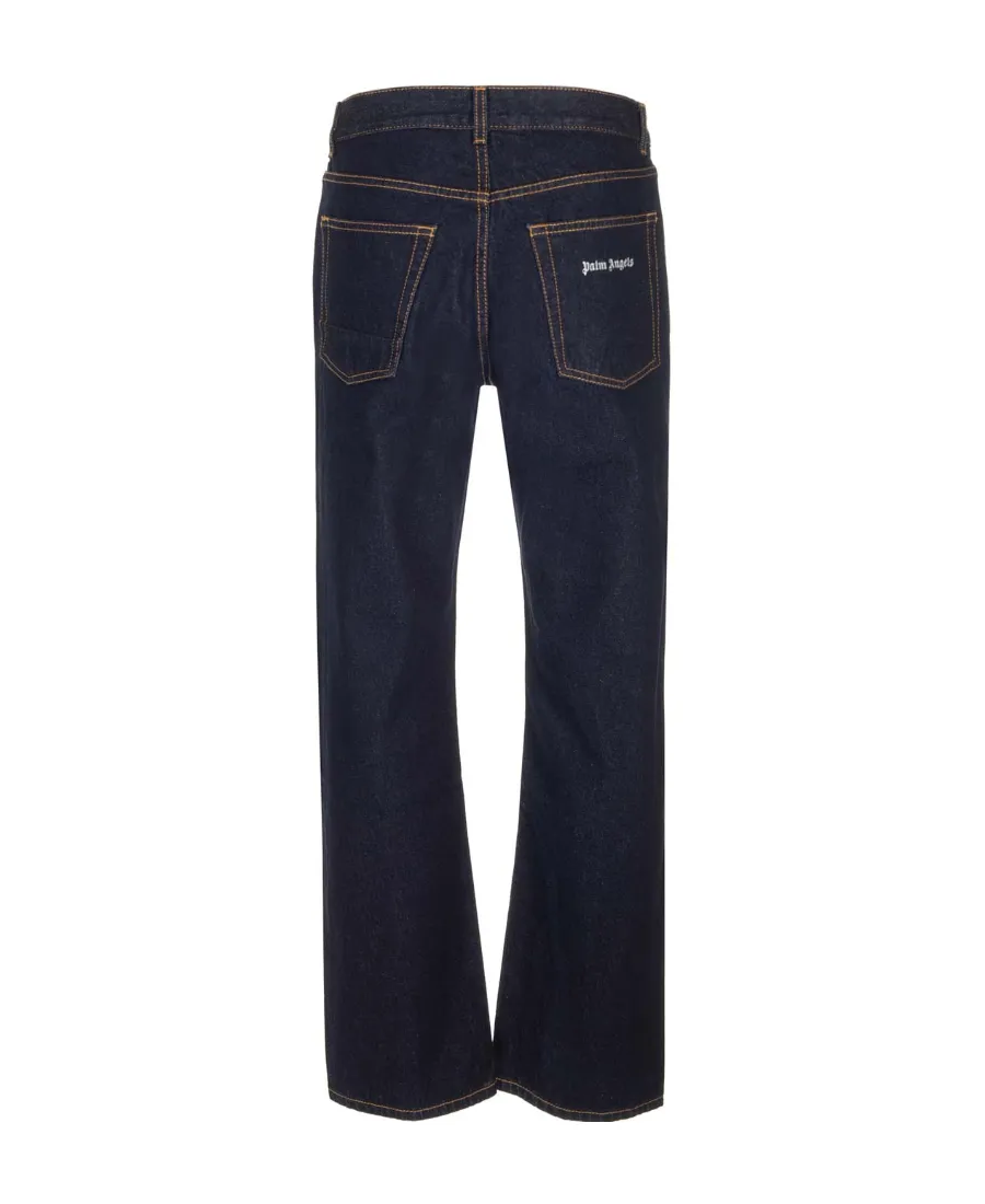 Palm Angels Logo-Embroidered Jeans