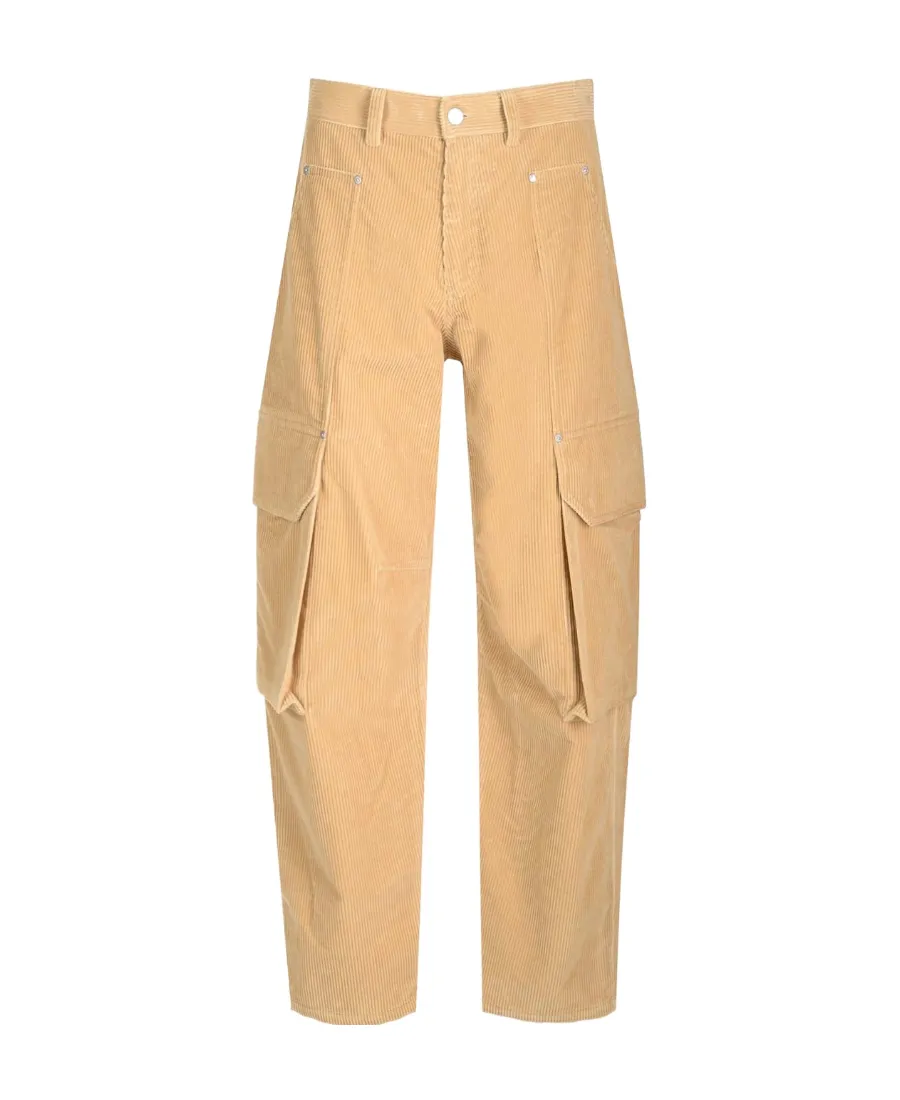 Palm Angels Carrot Fit Corduroy Cargo Pants