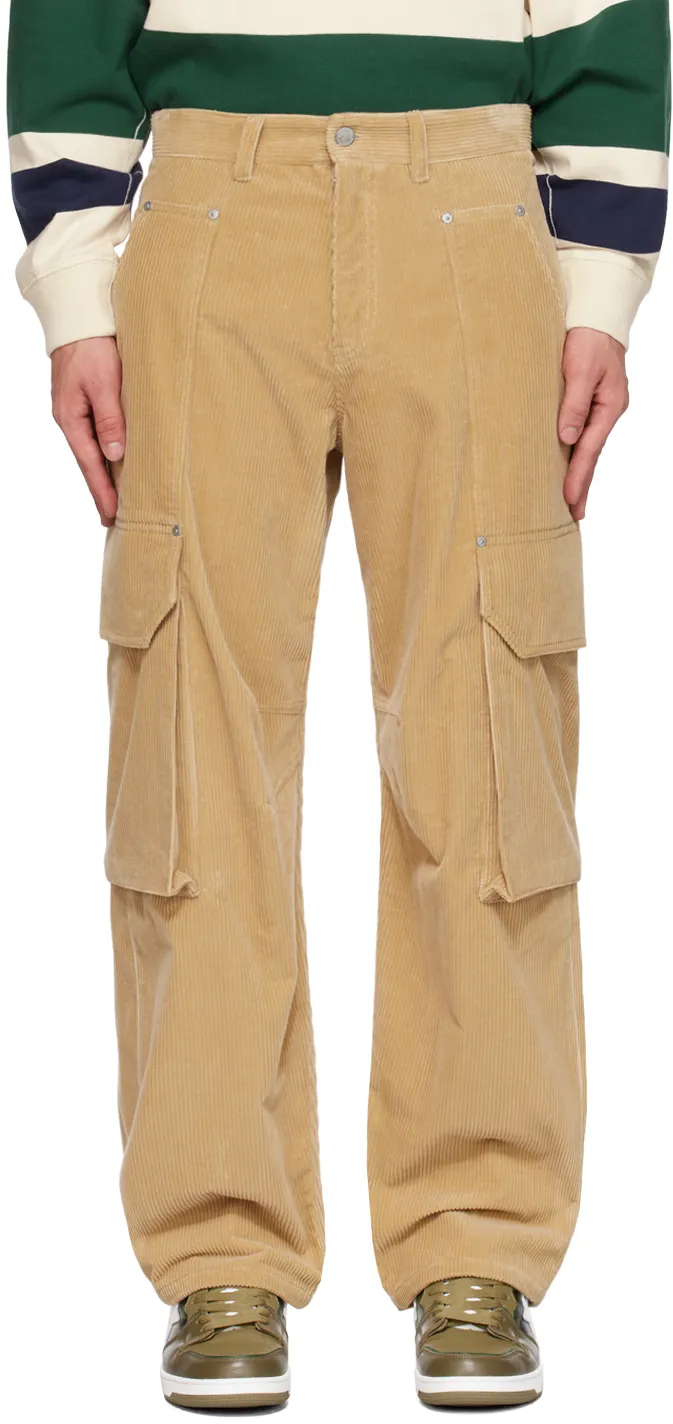 Palm Angels Carrot Fit Corduroy Cargo Pants