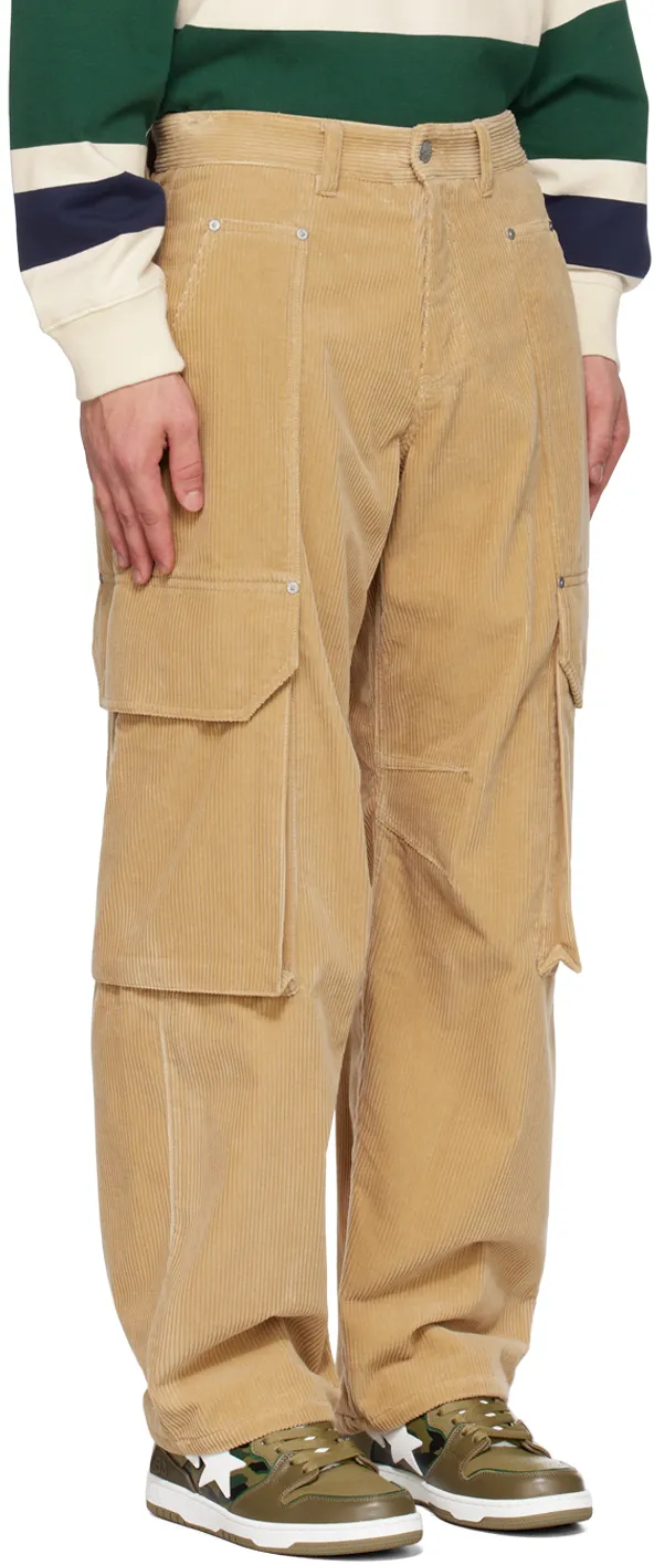 Palm Angels Carrot Fit Corduroy Cargo Pants