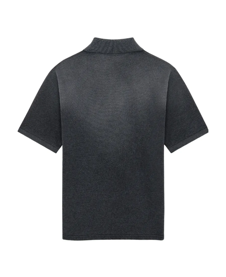 Saint Laurent Cassandre Short-Sleeved Polo Shirt