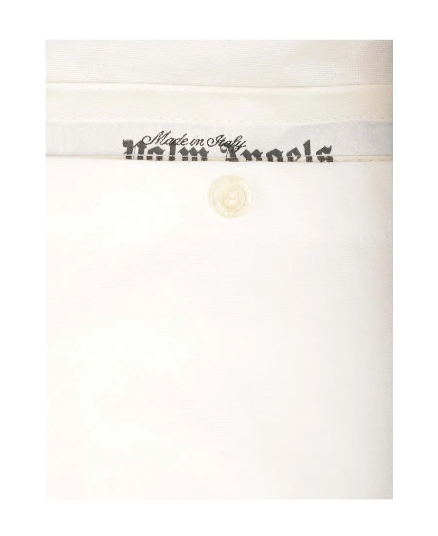 Palm Angels Logo Printed Long-Sleeved Shirt