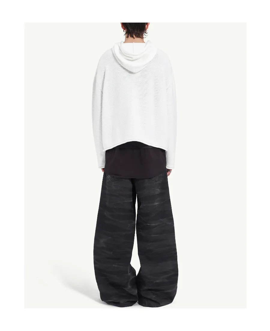 Mm6 Maison Margiela Logo Detailed Textured Hoodie