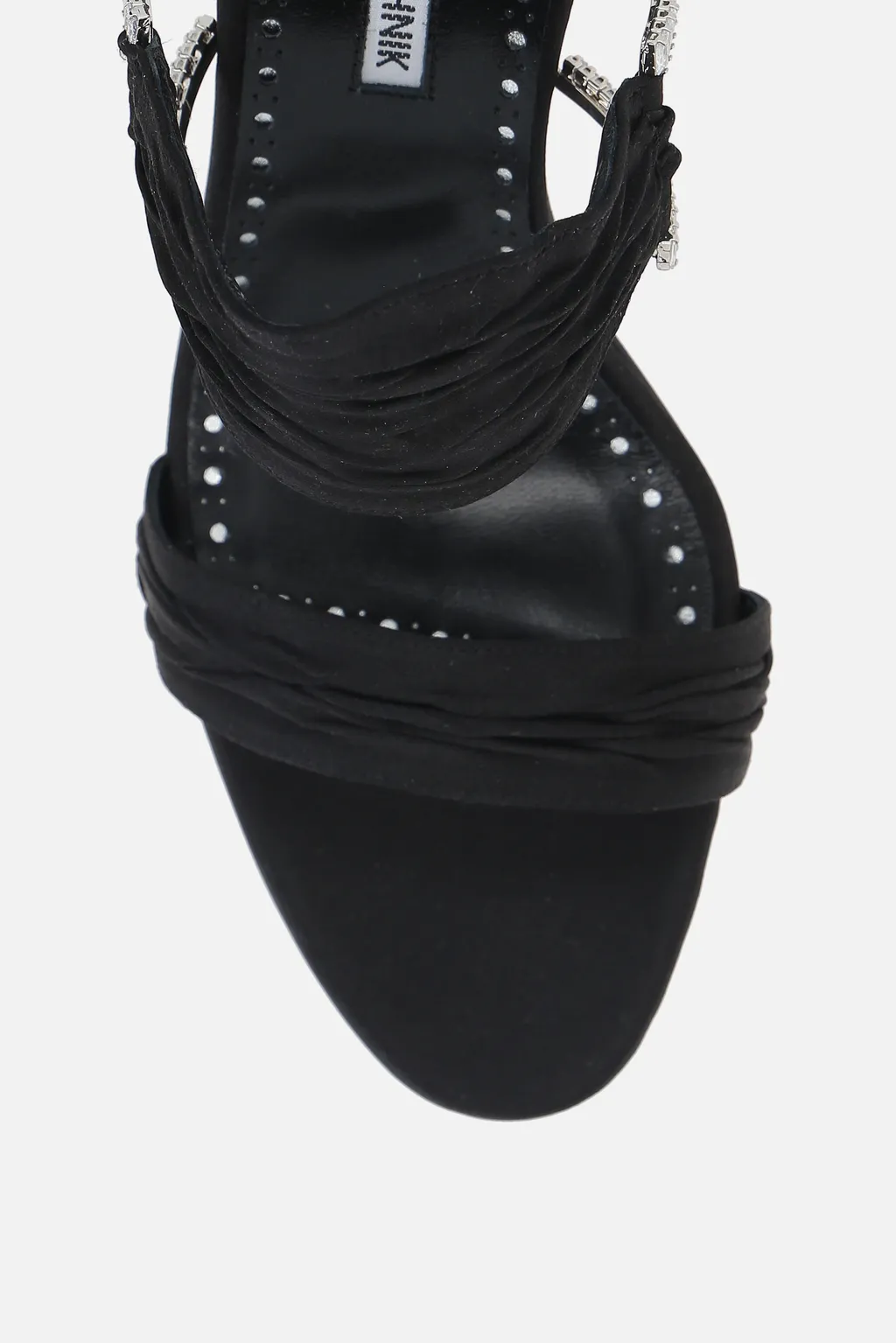 Manolo Blahnik Chinap Embellished Satin Sandals