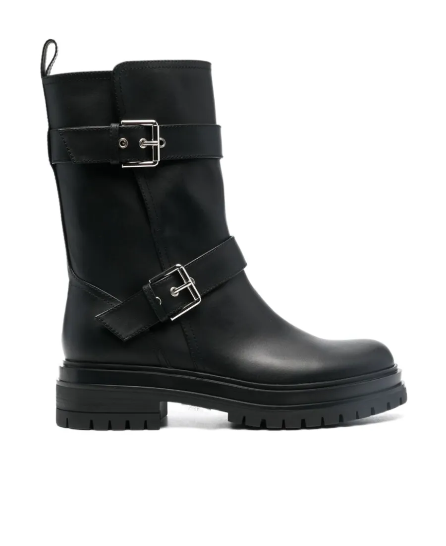 Amphibian Buckled Ankle Boots