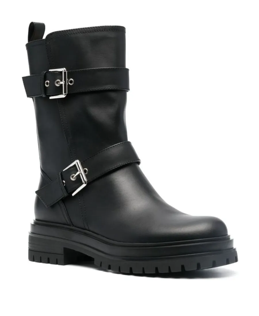 Amphibian Buckled Ankle Boots