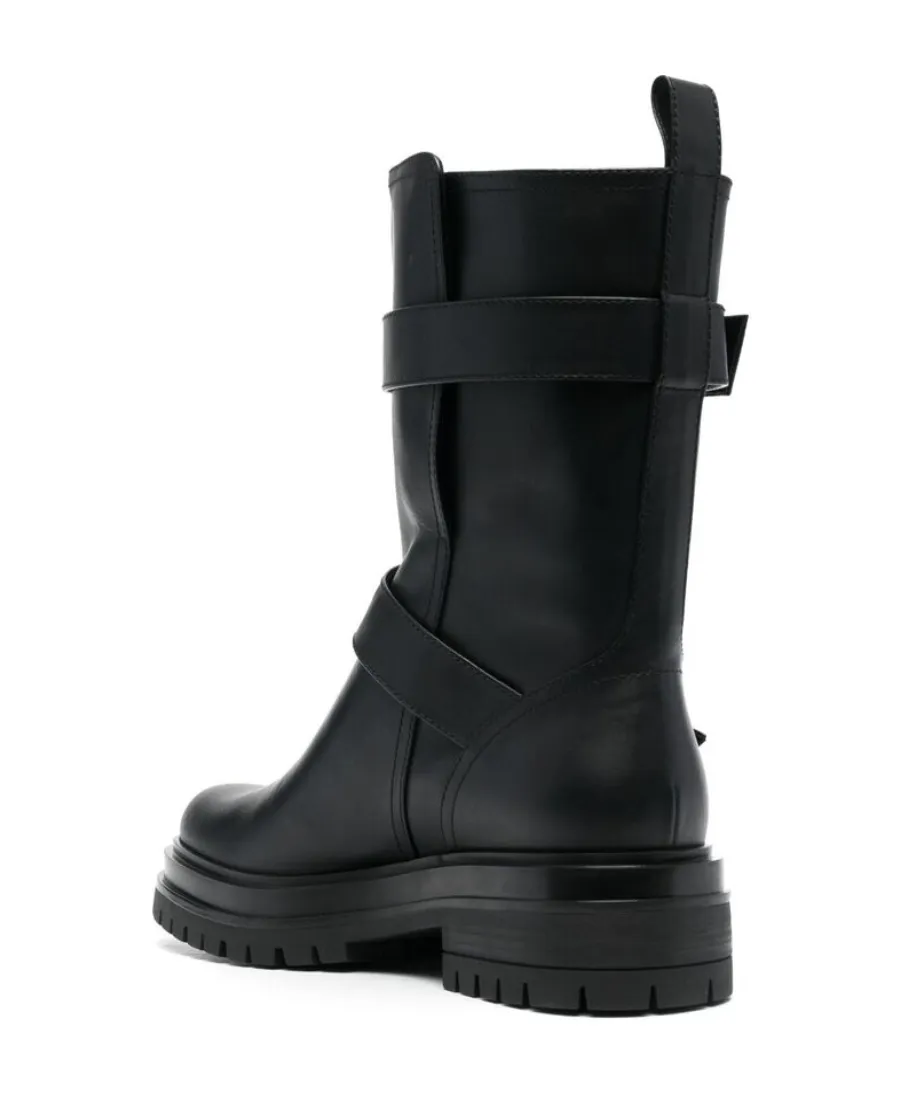 Amphibian Buckled Ankle Boots