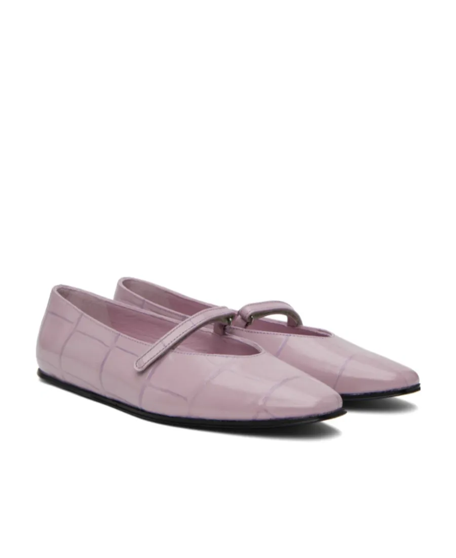Crocodile Embossed Ballet Shoes