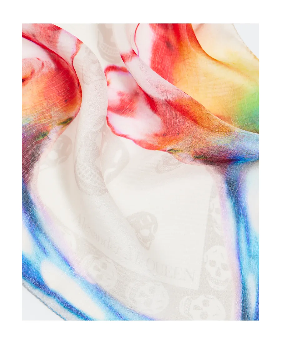 Alexander Mcqueen Solarised Garnet Rectangular-Shaped Scarf