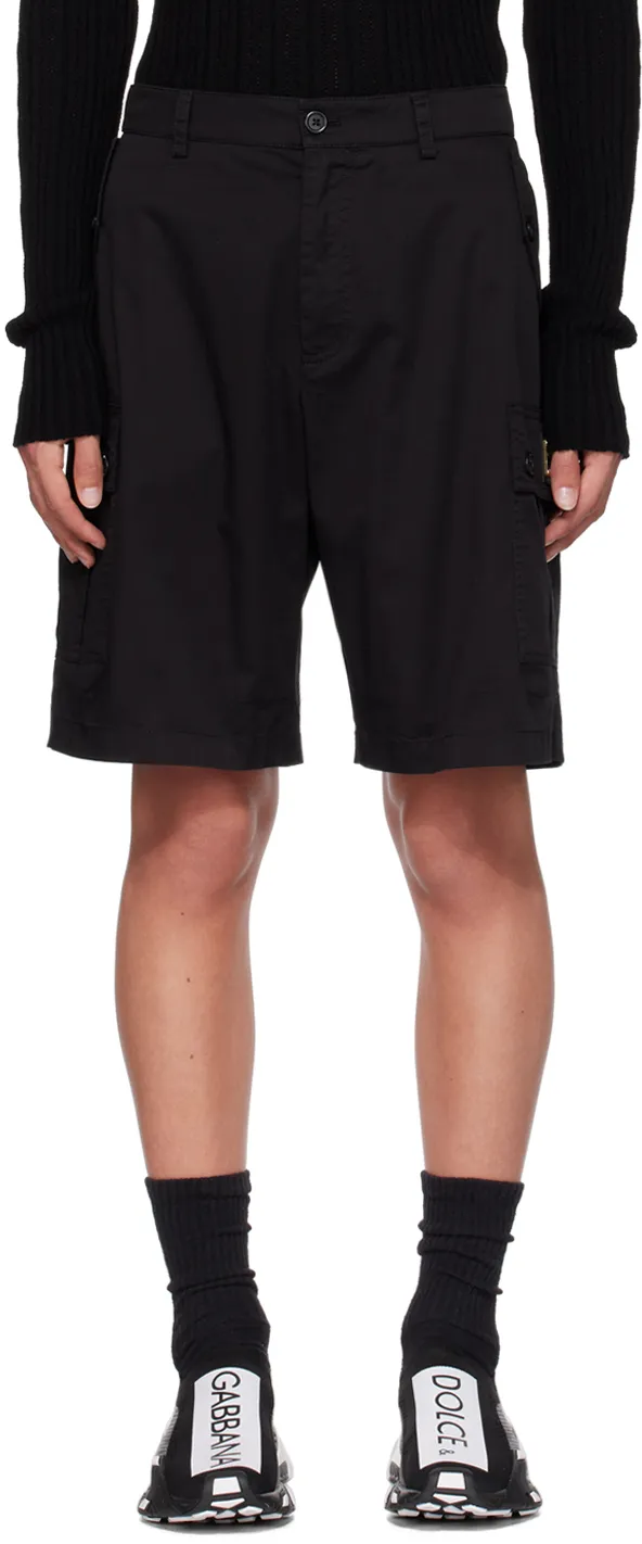 Dolce & Gabbana Brand Plate Stretch Cargo Shorts