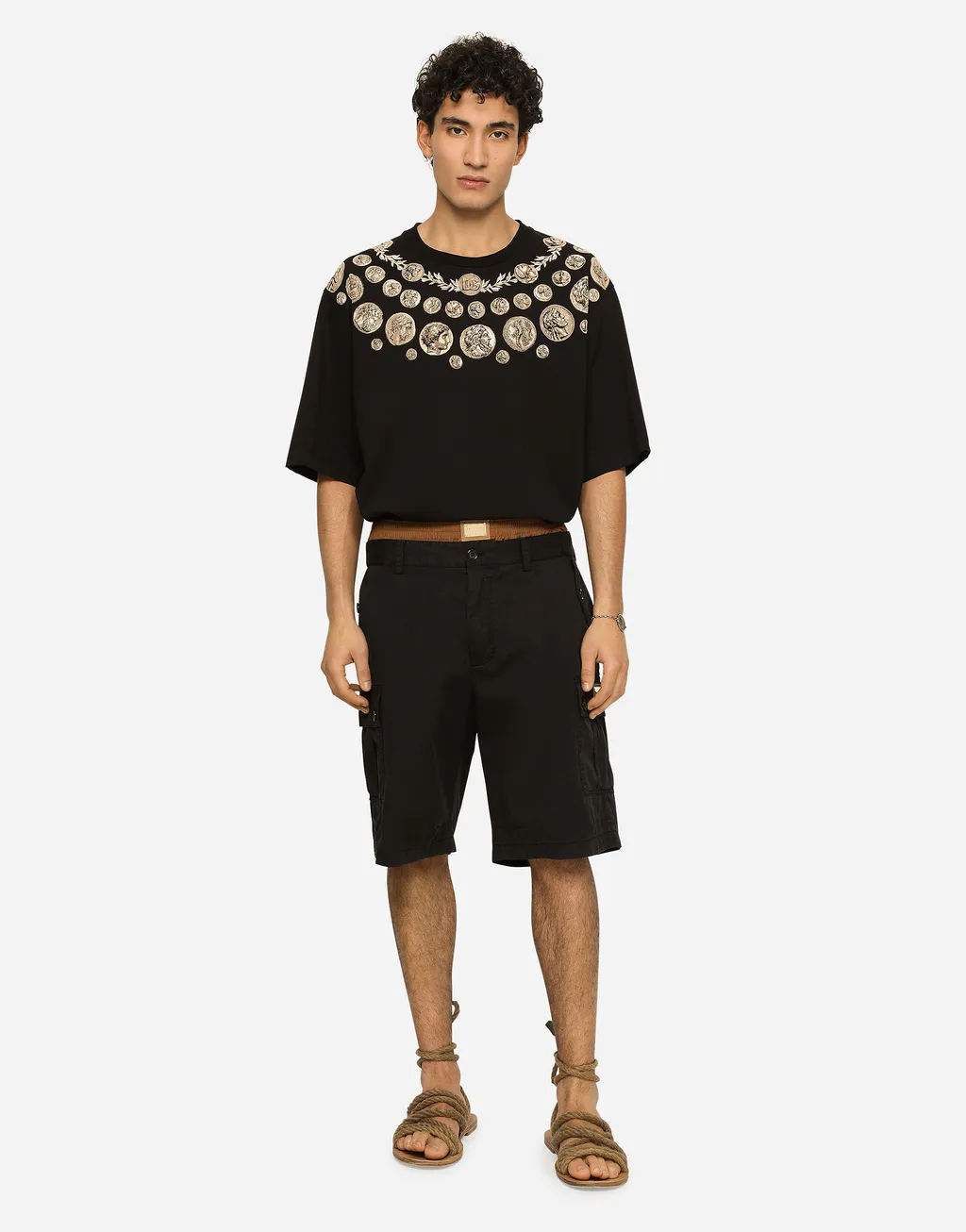 Dolce & Gabbana Brand Plate Stretch Cargo Shorts